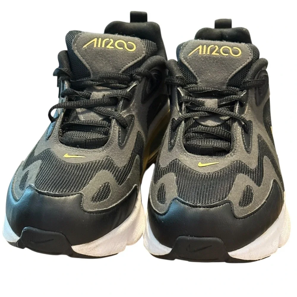 Nike Air Max 200 Black Metallic Gold‎ Shoes Size 7Y Athletic Sneakers